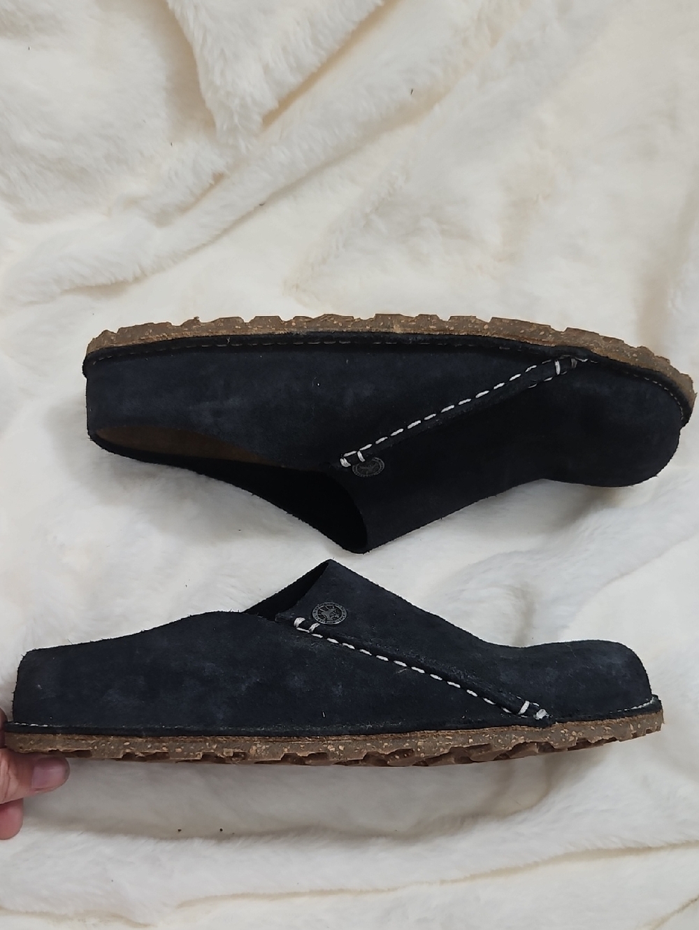 Birkenstock Boston Clogs – Size 38 (US Women's 7-7.5) – Navy Suede - Picture 8 of 9